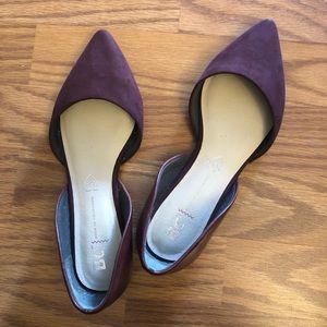Burgundy d’orsay flats